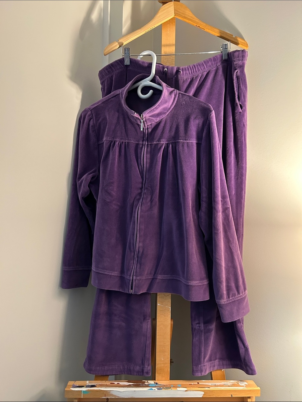 Northern Reflections Matching Velour Set in Purple